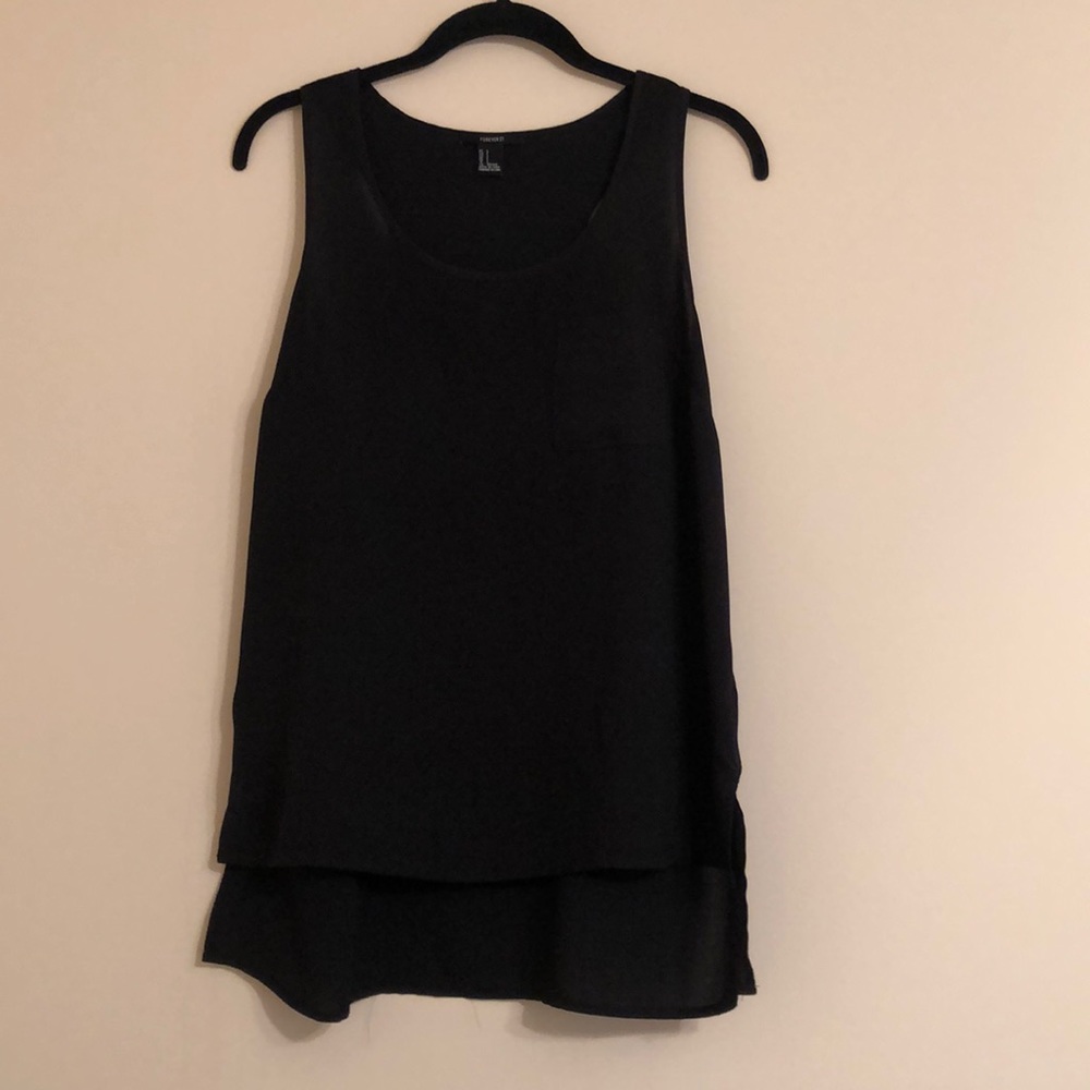 Long black tank top